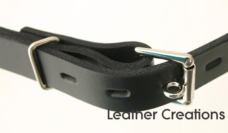 Custom slot lock 1 inch wide bondage strap / belt